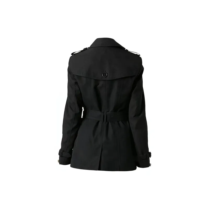 Burberry Trench Coats Women's Black-1