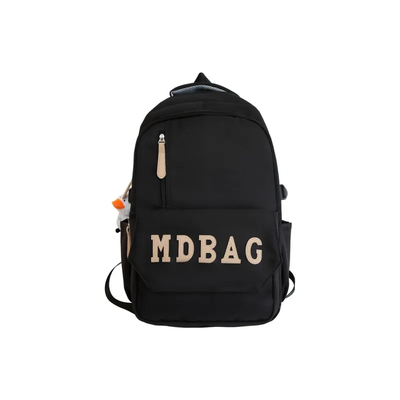 GEERDUN Nylon Backpack Unisex Black/Red/White/Blue-3