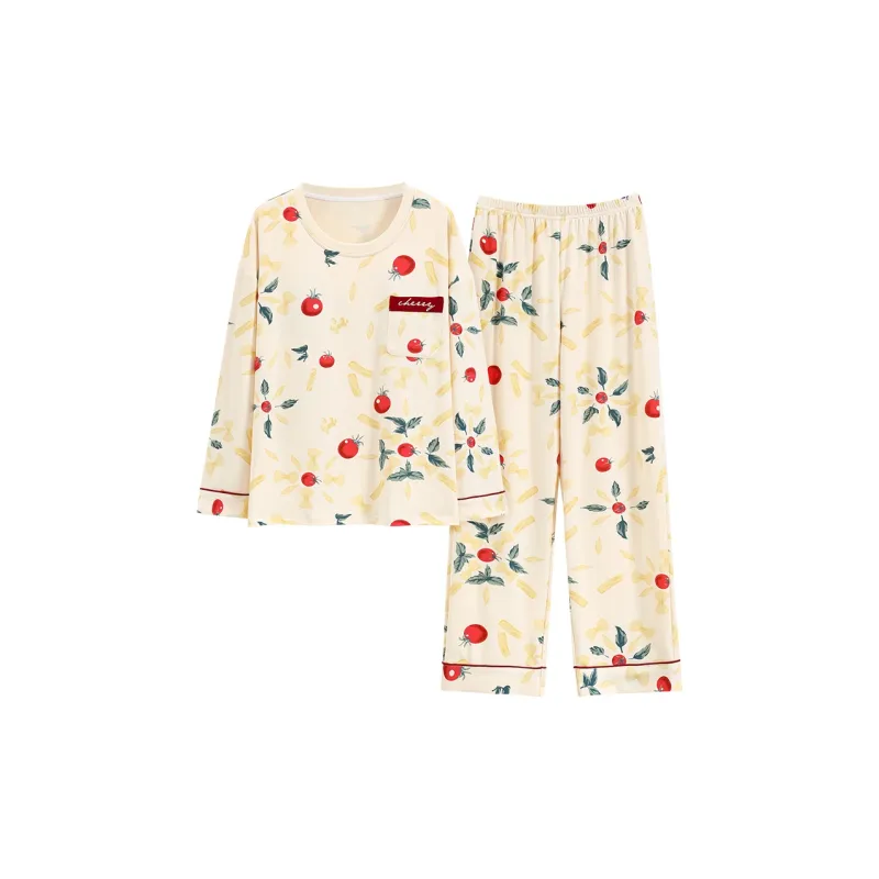 The story of the flower season Women's Pajama Sets-0