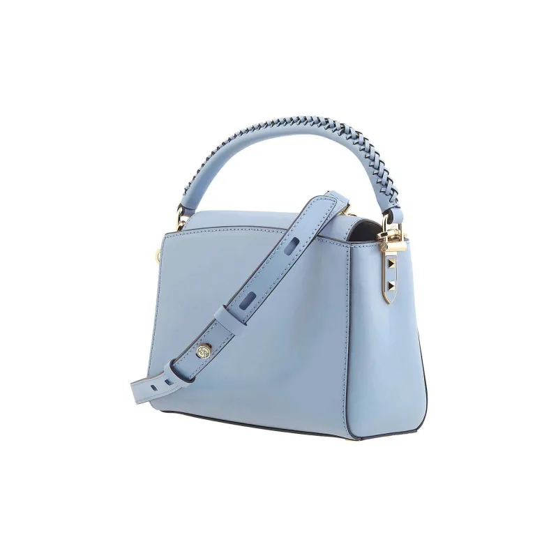 MICHAEL KORS Karlie Leather Shoulder Bag, Crossbody Bag, Handbag Small Size Women's Light Blue-4