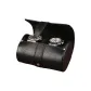 2 Watch Slots[Black Top Grain Cow Leather+Black Ultra-Fleece]