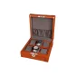 [6 Watch Slot]Brown Microfiber Leather+Gray Velvet