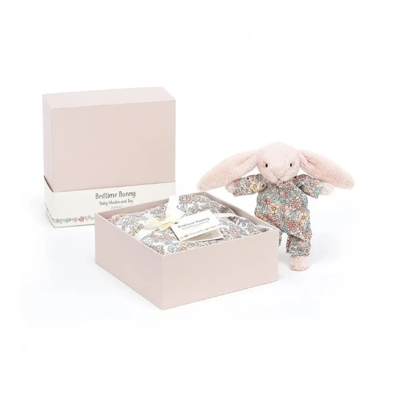 JELLYCAT Bedtime Blossom Bunny Gift Set Stuffed Animal-2