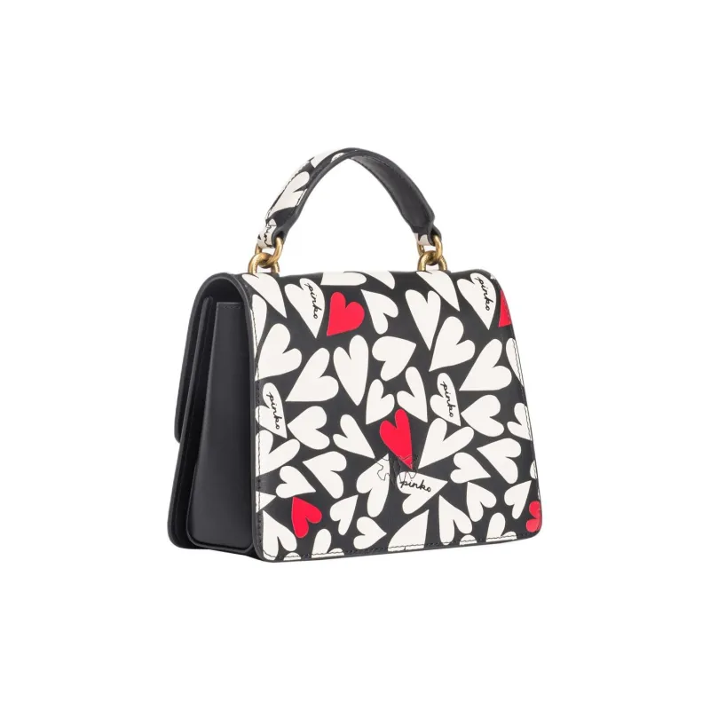 PINKO Love Birds Series Leather Shoulder Bag Crossbody Bag Handbag Mini Women's Multicolor-2