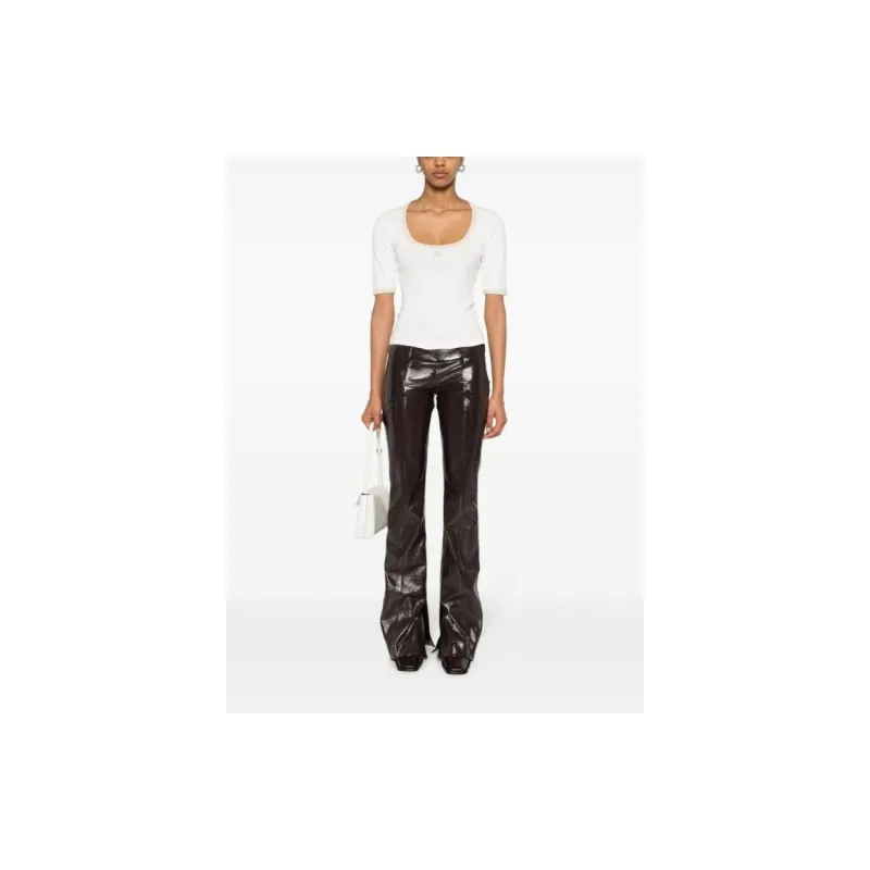 COURREGES Holistic Contrast Cotton T shirt-8