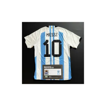 ICONS.com Messi Includes Certification Certificate Not Framed World Cup Champion 2-Star Soccer Apparel