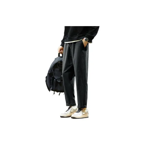 Tonlion Casual Pants Men Black Gray