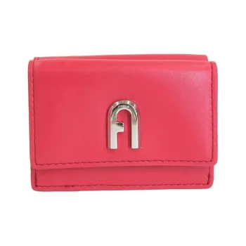 Furla Moon Soft Calfskin Wallet Women's Gourd Blossom Pink