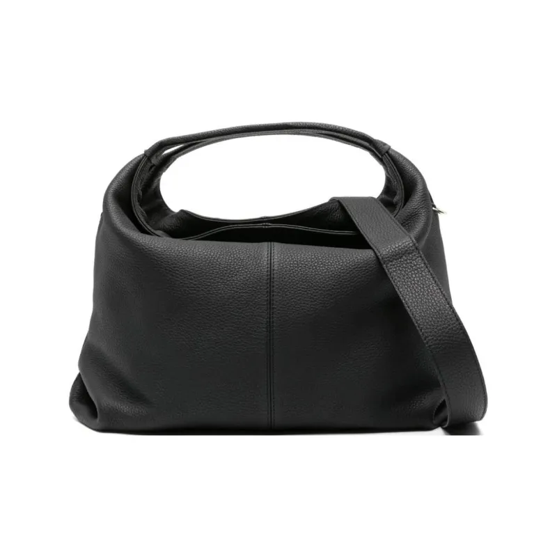 Manu Atelier Calfskin Shoulder Bag Crossbody Bag Handbag Women's Black-0