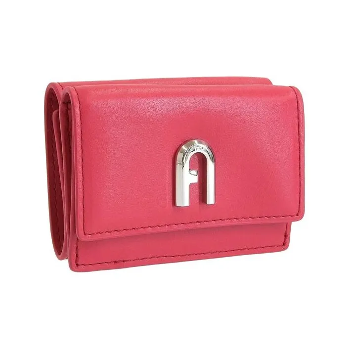 Furla Moon Soft Calfskin Wallet Women's Gourd Blossom Pink-1
