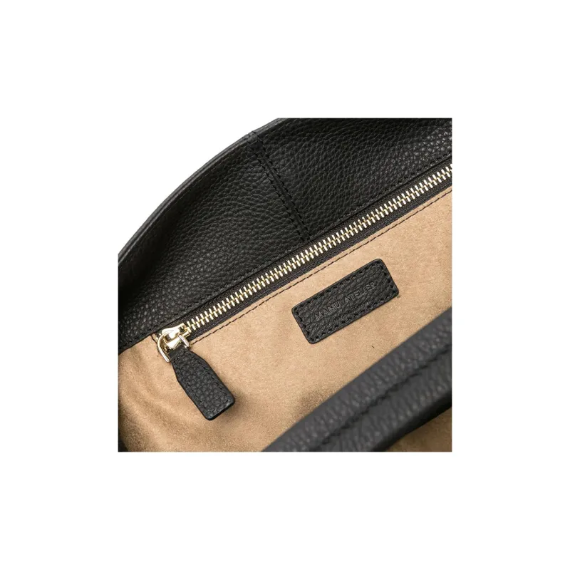 Manu Atelier Calfskin Shoulder Bag Crossbody Bag Handbag Women's Black-2
