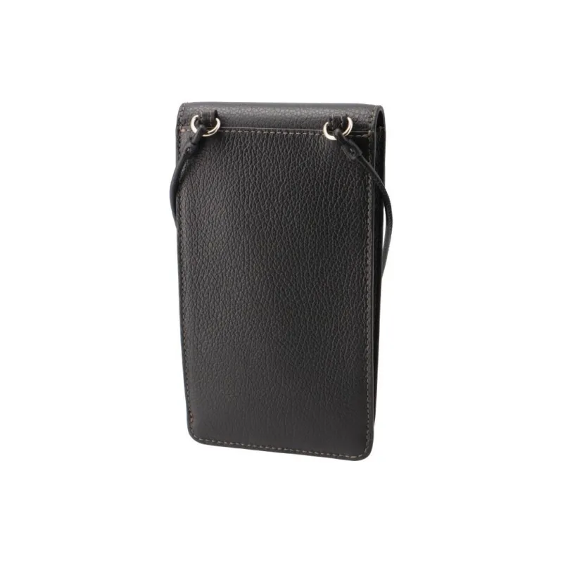 Furla Leather One Shoulder Crossbody Cell Phone Pouch Women's Black-2