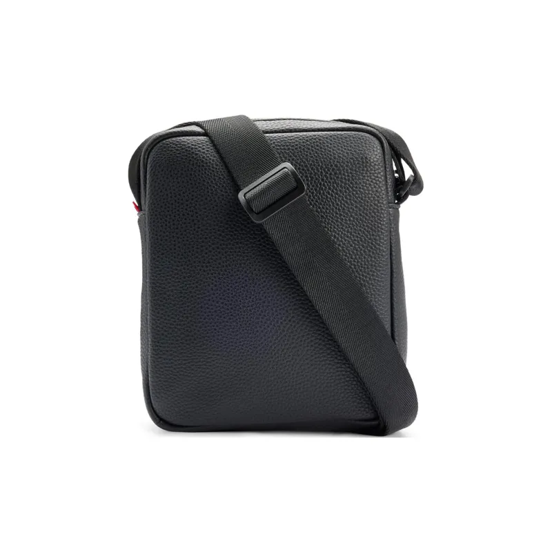 HUGO BOSS Artificial Leather Journalist Bag, Shoulder Bag, Crossbody Bag Men's Black-4