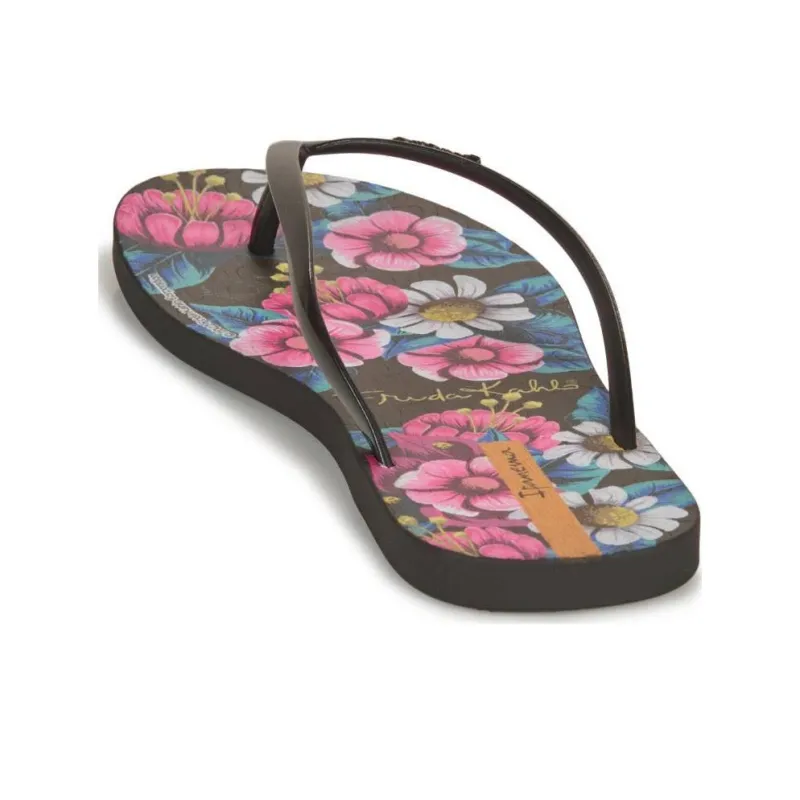 Ipanema Frida Kahlo Flip Flops Women's Black Pink-3