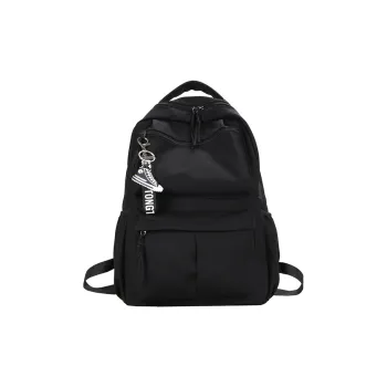 Techson Canvas Backpack Medium Size Unisex Black/Gray