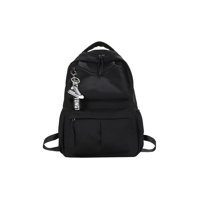 Techson Canvas Backpack Medium Size Unisex Black/Gray-0