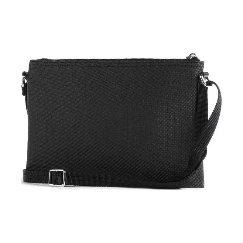 LACOSTE PVC Envelope Bag, Shoulder Bag, Crossbody Bag Trumpets Women's Black-1