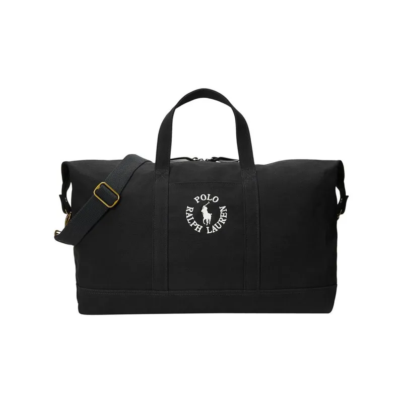 Polo Ralph Lauren Canvas Bag, Portable One Shoulder Travel Bag Men's Black-1