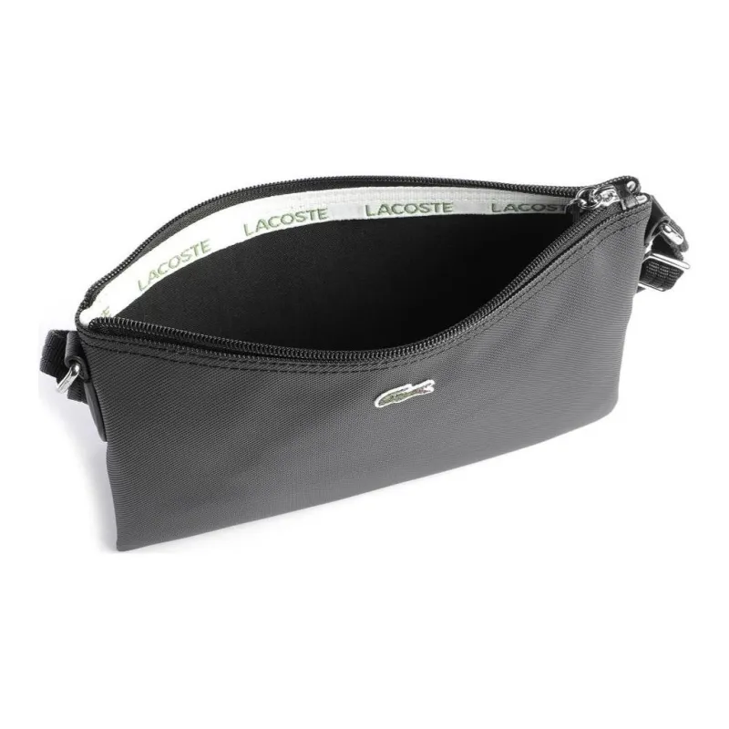 LACOSTE PVC Envelope Bag, Shoulder Bag, Crossbody Bag Trumpets Women's Black-2