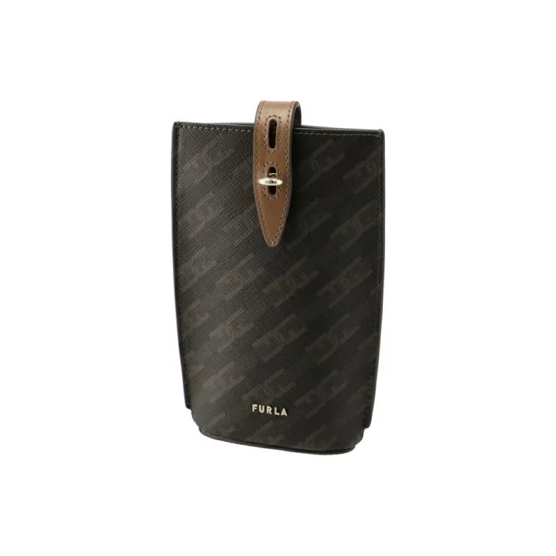 Furla PVC Shoulder Bag Crossbody Bag Mini Unisex Brown-0