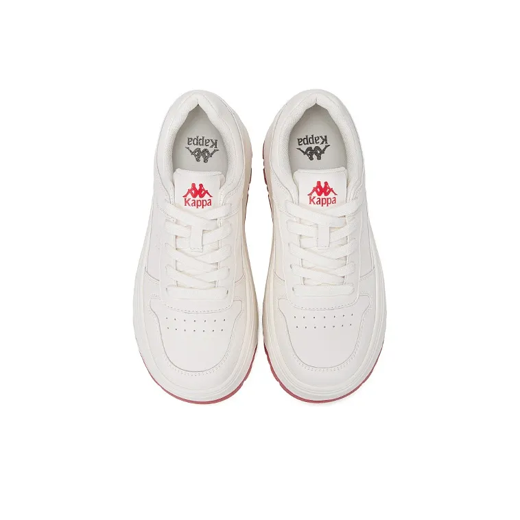 Kappa Anti Slip Wear Resistant Low Top Skateboard Shoes Women's White-3