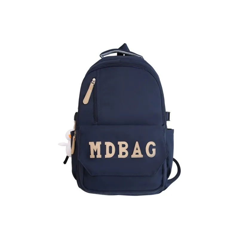 GEERDUN Nylon Backpack Unisex Black/Red/White/Blue-6