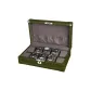 [10 Watch Slot]Green Microfiber Leather+Gray Velvet