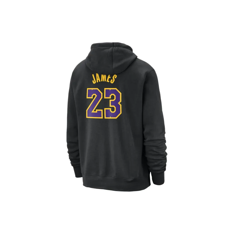 Nike LeBron James Los Angeles Lakers Club Fleece City Edition Sweatshirt Los Angeles Lakers Men's Black-1