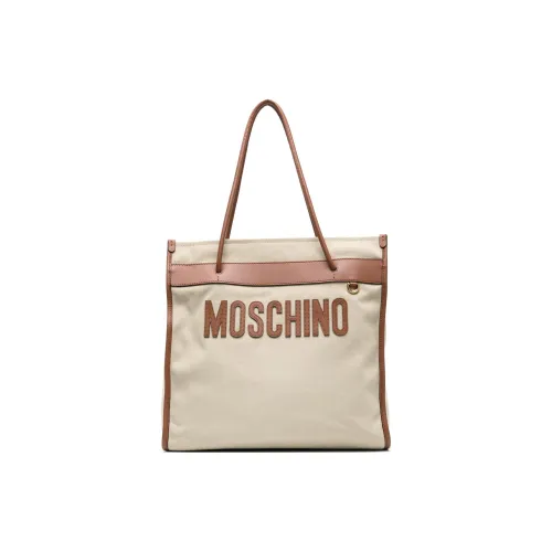 MOSCHINO Logo-patch Canvas Shoulder Bag