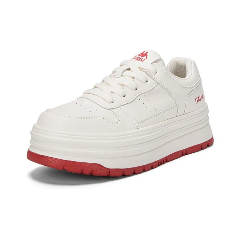 Kappa Anti Slip Wear Resistant Low Top Skateboard Shoes Women's White-2