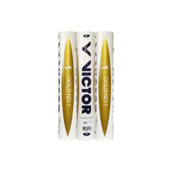 VICTOR GOLD NO.3 Duck Feather Shuttlecock 12 Pack Water Duck Feather All Round Duck Feather Shuttlecocks
