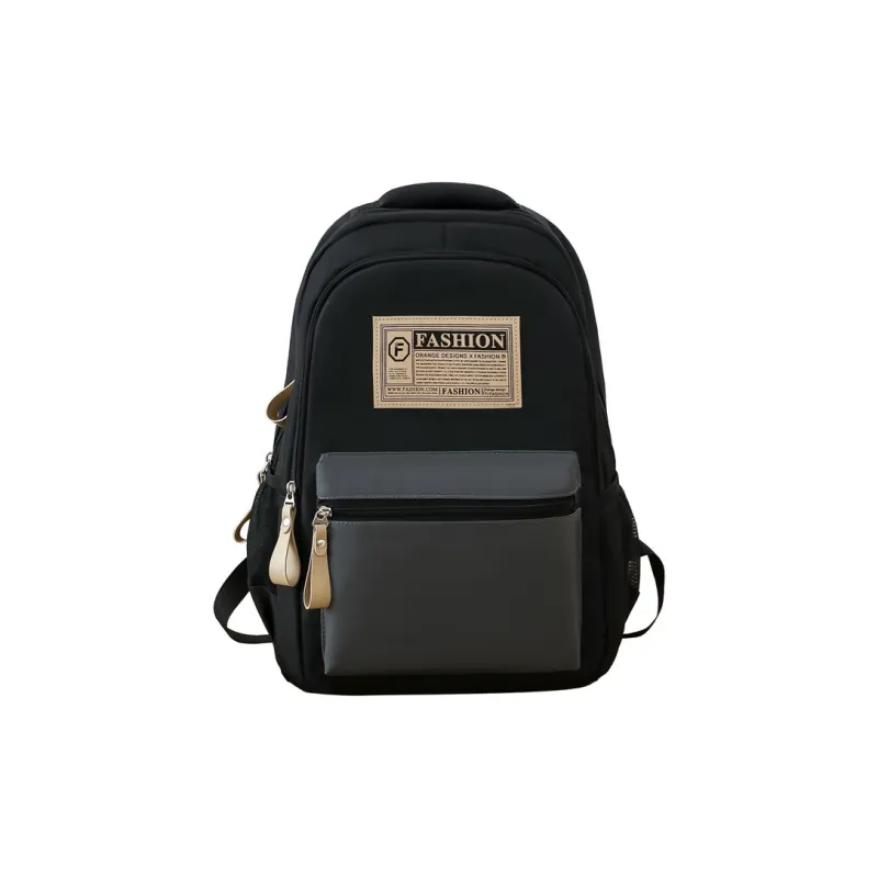 GEERDUN Canvas Backpack Unisex Light Gray/Black/Dark Gray/Navy Blue/Jasper-5