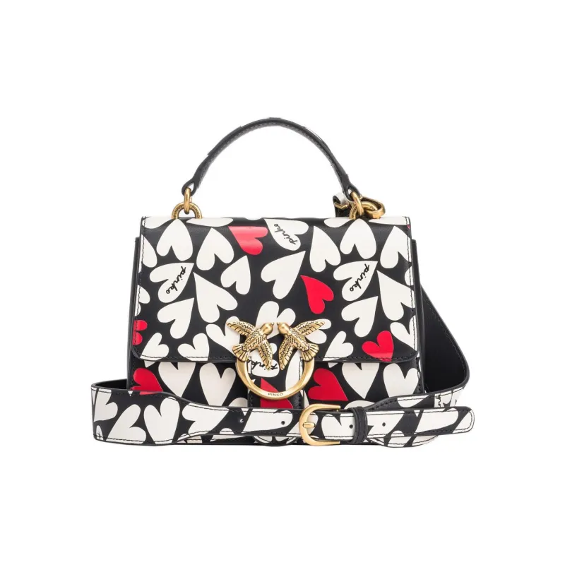 PINKO Love Birds Series Leather Shoulder Bag Crossbody Bag Handbag Mini Women's Multicolor-0