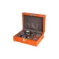 [8 Watch Slot]Brown Microfiber Leather+Gray Velvet