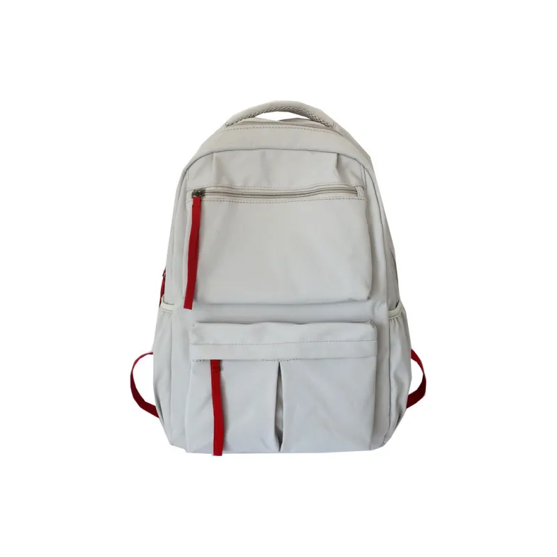Techson Canvas Backpack Medium Size Unisex Black/Gray-4