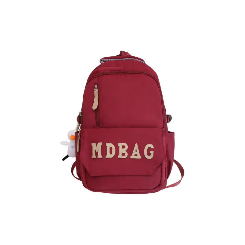 GEERDUN Nylon Backpack Unisex Black/Red/White/Blue-8