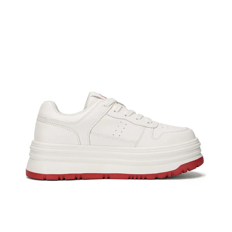 Kappa Anti Slip Wear Resistant Low Top Skateboard Shoes Women's White-1