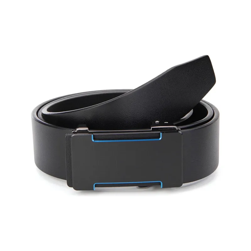 Cows Reign Genuine Leather Top Grain Cow Leather Business No Buckle Automatic Buckle Leather Belts Men's Width 3.4cm-1