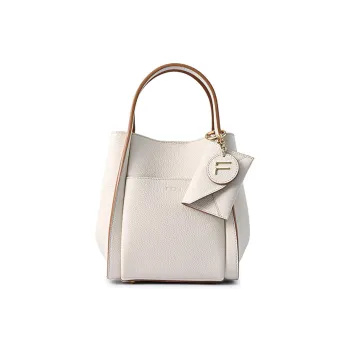 FION Cow Leather Bucket Bags Handbags Medium Size Women's Multicolor