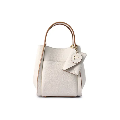 FION Cow Leather Bucket Bags Handbags Medium Size Women's Multicolor