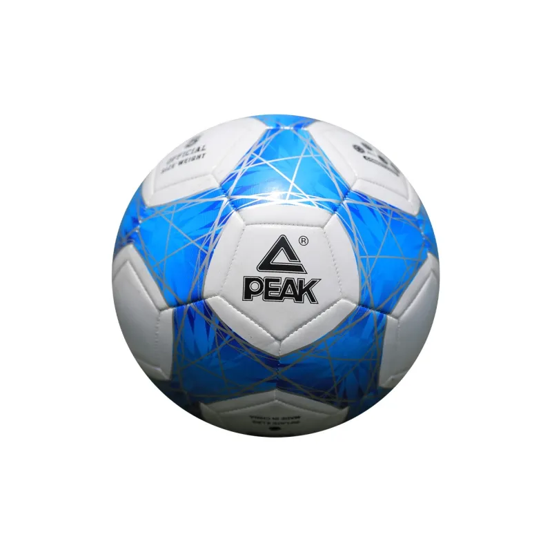 PEAK Size 5 Size 4 Soccer PVC Machine Stitched Soccer Ball Unisex Blue White-1