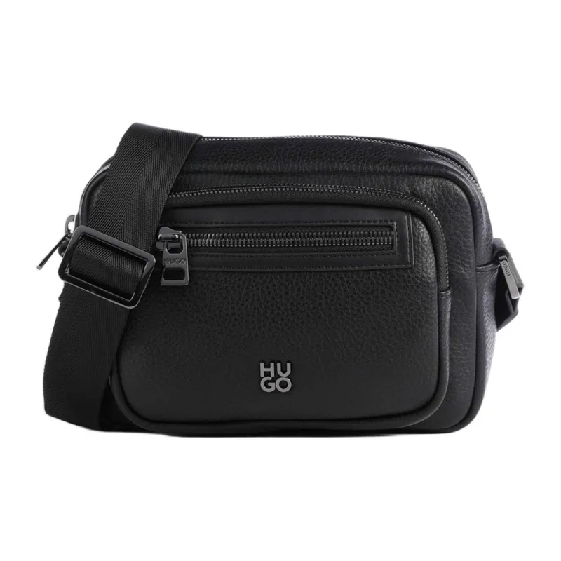 HUGO BOSS Polyurethane Shoulder Bag, Crossbody Bag Men's Black-0