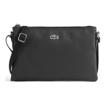 LACOSTE PVC Envelope Bag, Shoulder Bag, Crossbody Bag Trumpets Women's Black