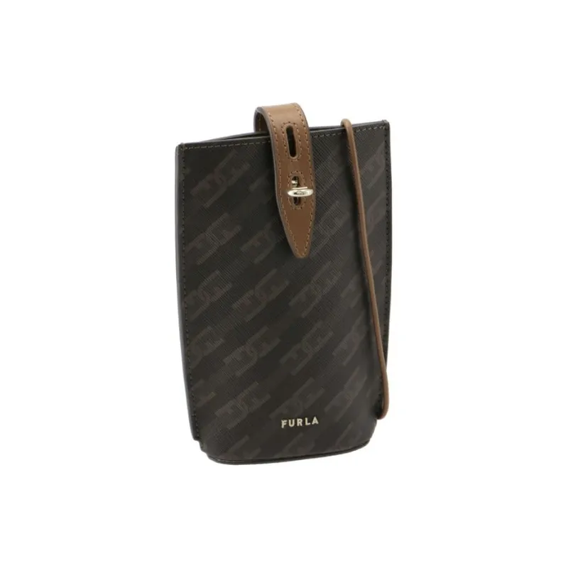 Furla PVC Shoulder Bag Crossbody Bag Mini Unisex Brown-1
