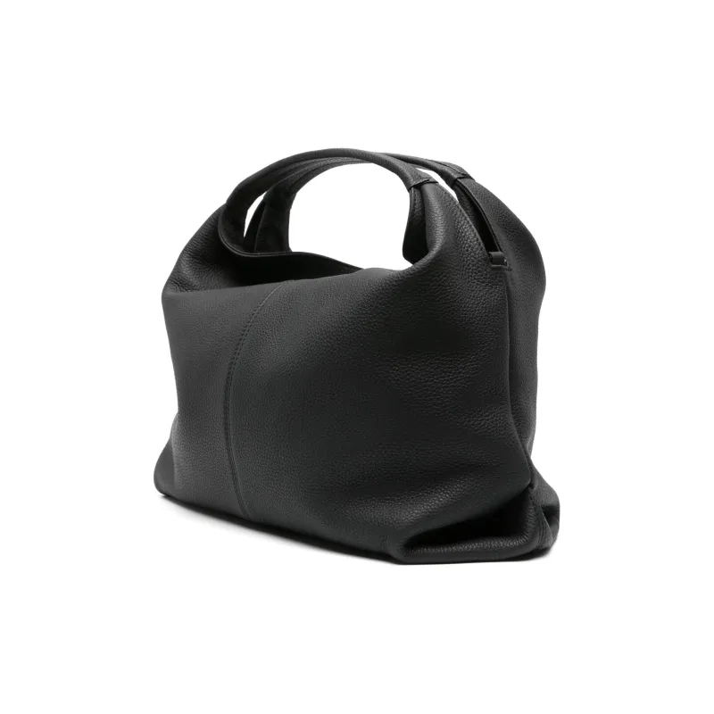 Manu Atelier Calfskin Shoulder Bag Crossbody Bag Handbag Women's Black-1