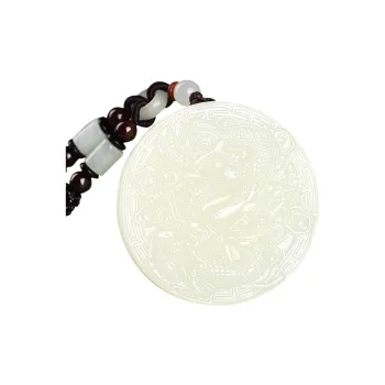 Ingenuity Pendants Pale Greenish White Jade Unisex