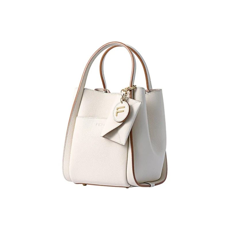 FION Cow Leather Bucket Bag Handbag Medium Size Women's Multicolor-5