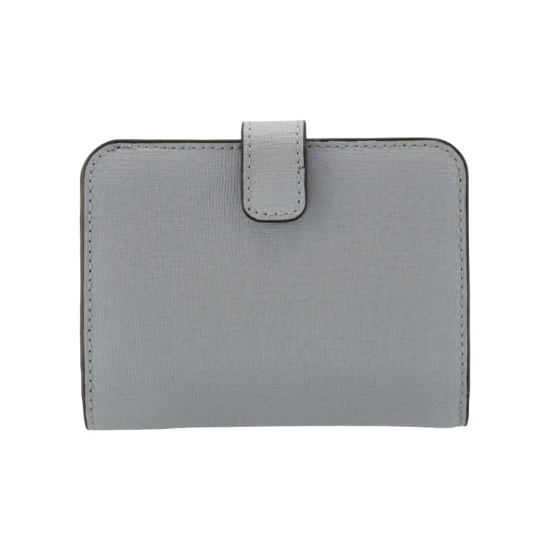 Furla Babylon Embossed Calfskin Wallet Small Size Women's Gray-2