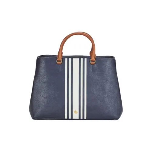 Polo Ralph Lauren Leather Tote Bag Shopping Bag Shoulder Bag Crossbody Bag Handbag Women's Navy