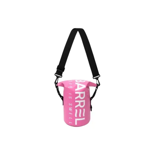BARREL Polyvinyl Chloride Handbag Shoulder Bag Unisex Pink